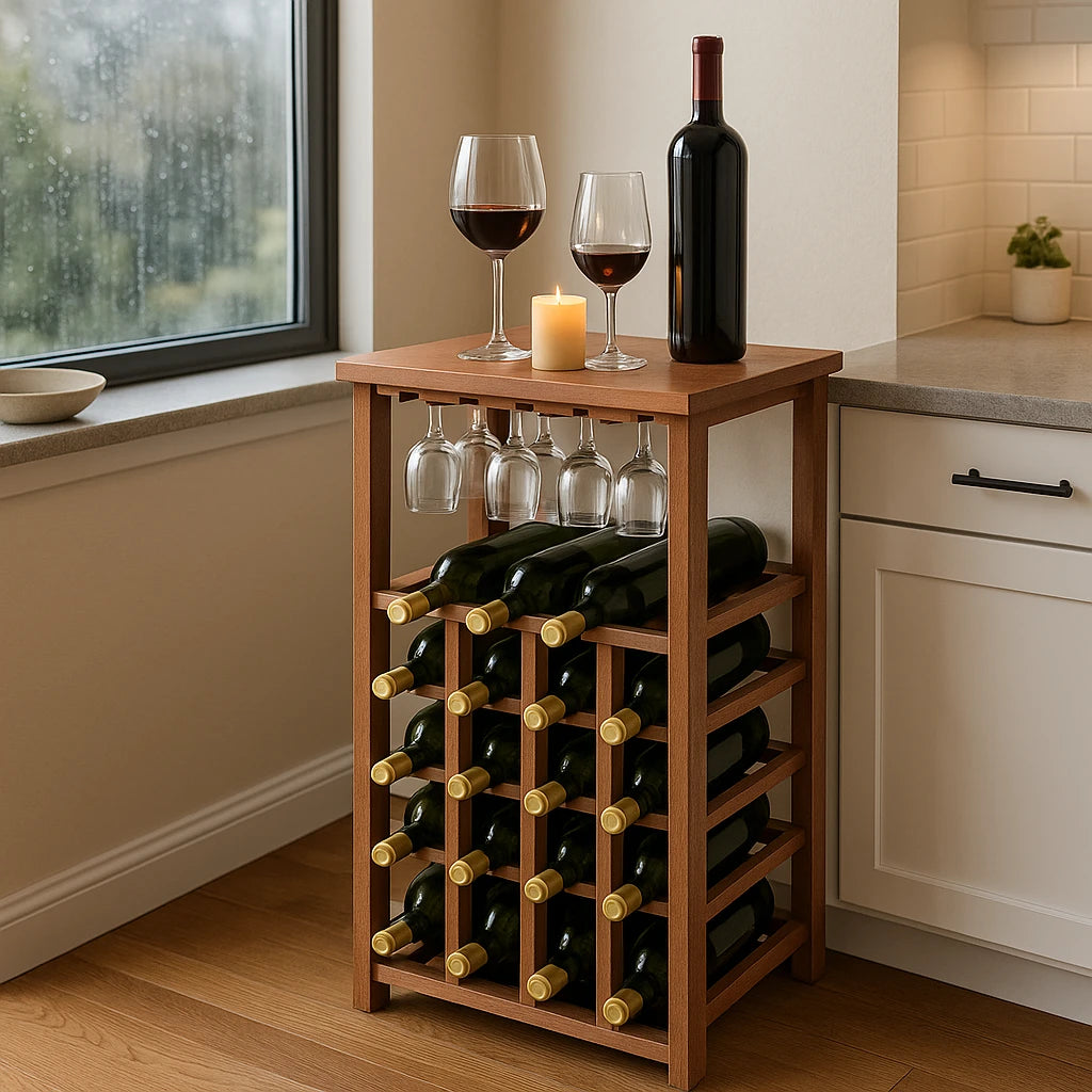 Wood Tabletop Wine Racks