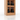 Wooden wine rack with four bottles inside on a white background
