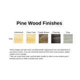 Samples of our pine wood with finishes