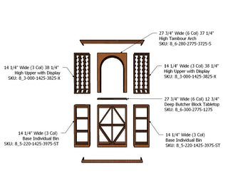 7 ft- Arch and Triangle Bin Combo