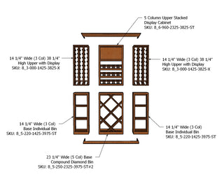 7 ft- Display Cabinet Redi Combo