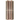 Wooden wine rack with multiple rows of wine bottles on a white background