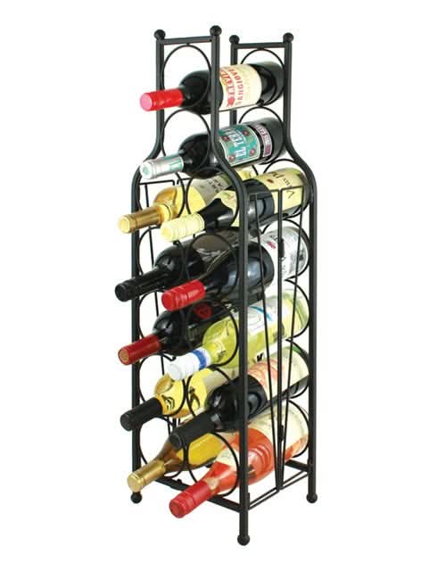 Matrix Metal Floor Wine Rack Holds 12 Bottles Wine