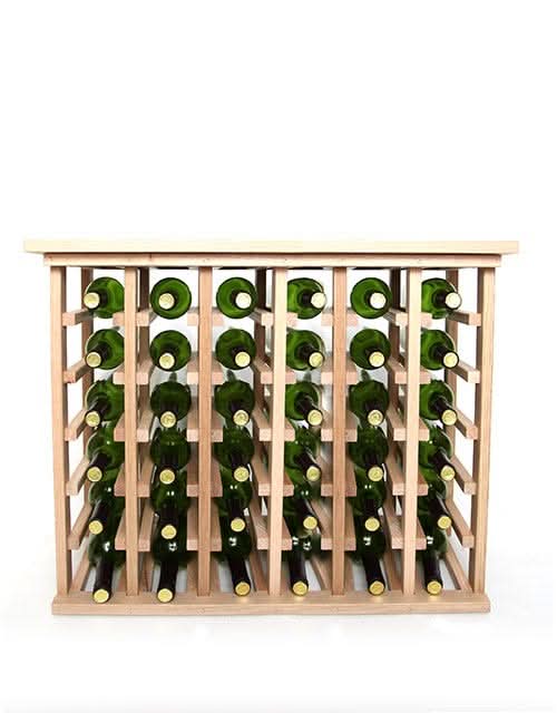 36 Bottle Wooden Wine Rack with Tabletop Wine Racks