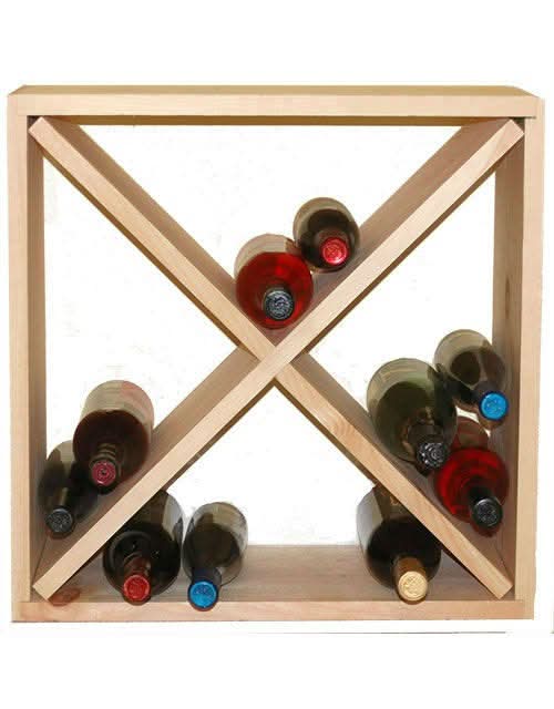 24 Bottle Wood Wine Storage Cube – Wine Racks