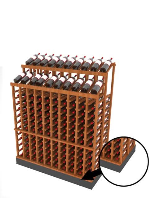 Double Deep Wine Rack Display Base Wine Racks