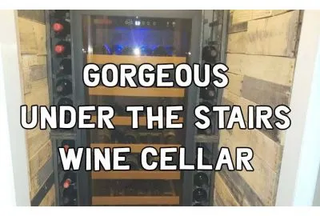 Gorgeous Wine Cellar Under Stairs