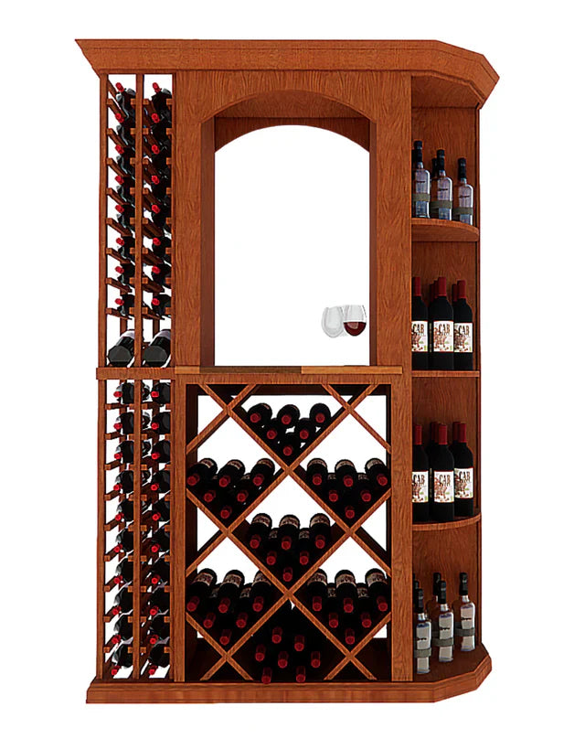 RediCellar Wooden Wine Storage System Featuring Decorative Arches