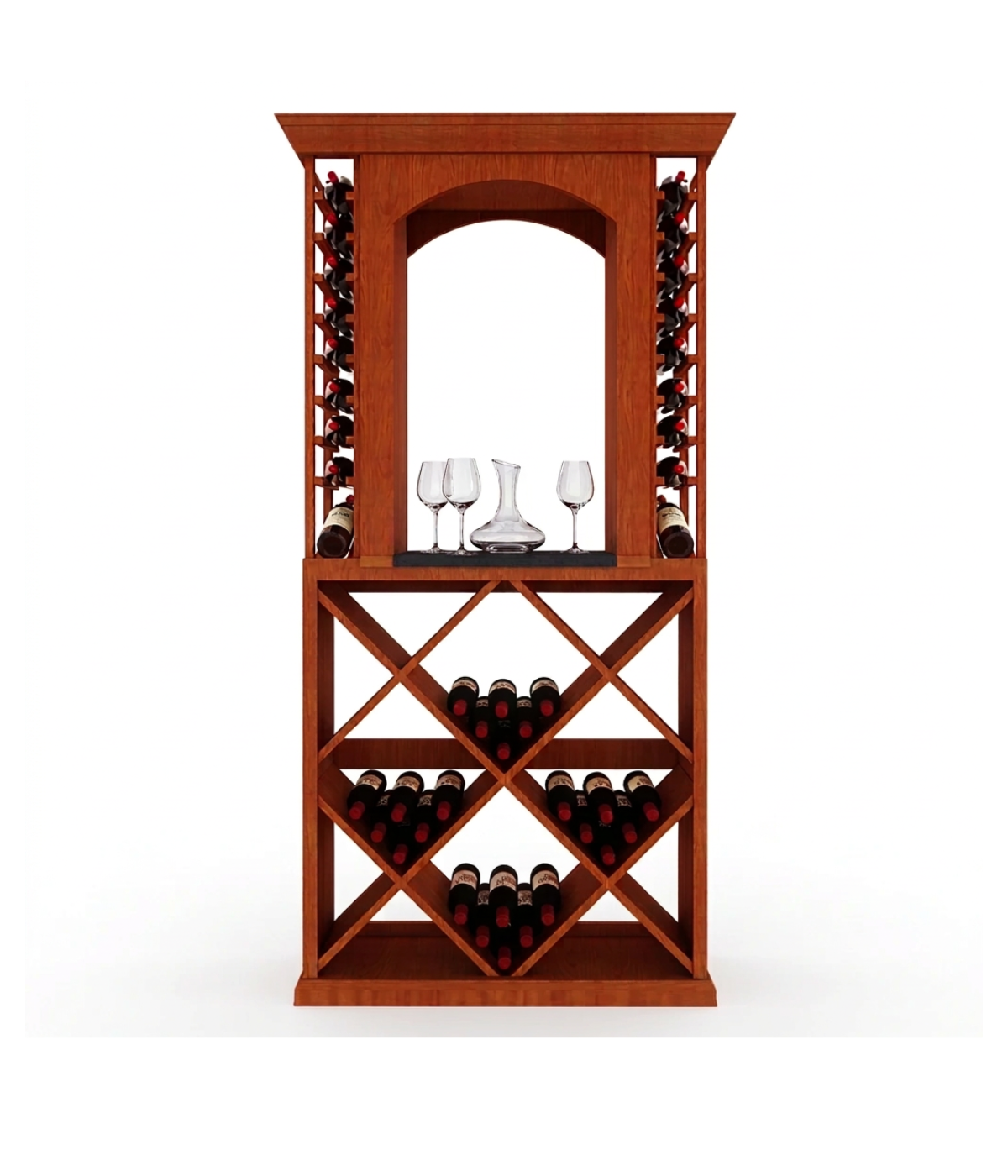 RediCellar Wooden Wine Racks Featuring Decorative Arches