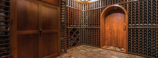 A Wine Cellar with Wooden Wine Racks