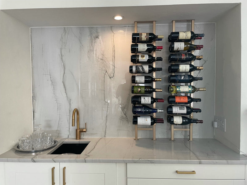 Wall-Mounted Metal Wine Racks