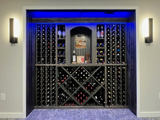 Custom Wine Cellar With Lighting