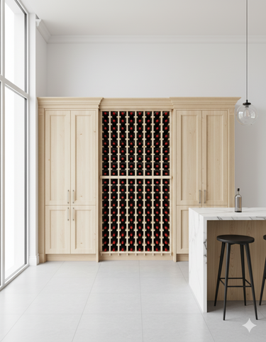 Wood Wine Racking Kit Custom Wine Storage 8 Column Standard Bottle Display