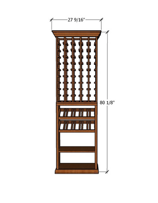 2 Foot RediCellar Wine Cellar Storage Solution- 75 Bottle Capacity Measurements