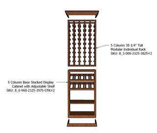 2 Foot RediCellar Wine Cellar Storage Solution- 75 Bottle Capacity Components