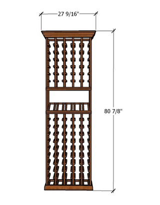 2 Foot RediCellar Wine Cellar Storage Solution- 90 Bottle Capacity Width and Height