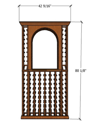 3 Foot RediCellar Wine Cellar Storage Solution- Measurements