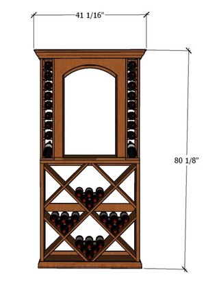 3 Foot RediCellar Wine Cellar Storage Solution- Measurements