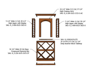 3 Foot RediCellar Wine Cellar Storage Solution- Components