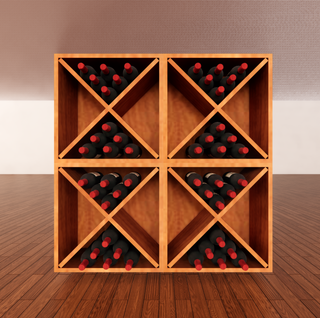4 Wood Wine Storage Boxes 96 Bottles Wine Racks