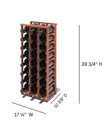 Base Wine Rack Cabinet Insert Customized Bottle Storage for Kitchen, Cellar, Wet Bar Display