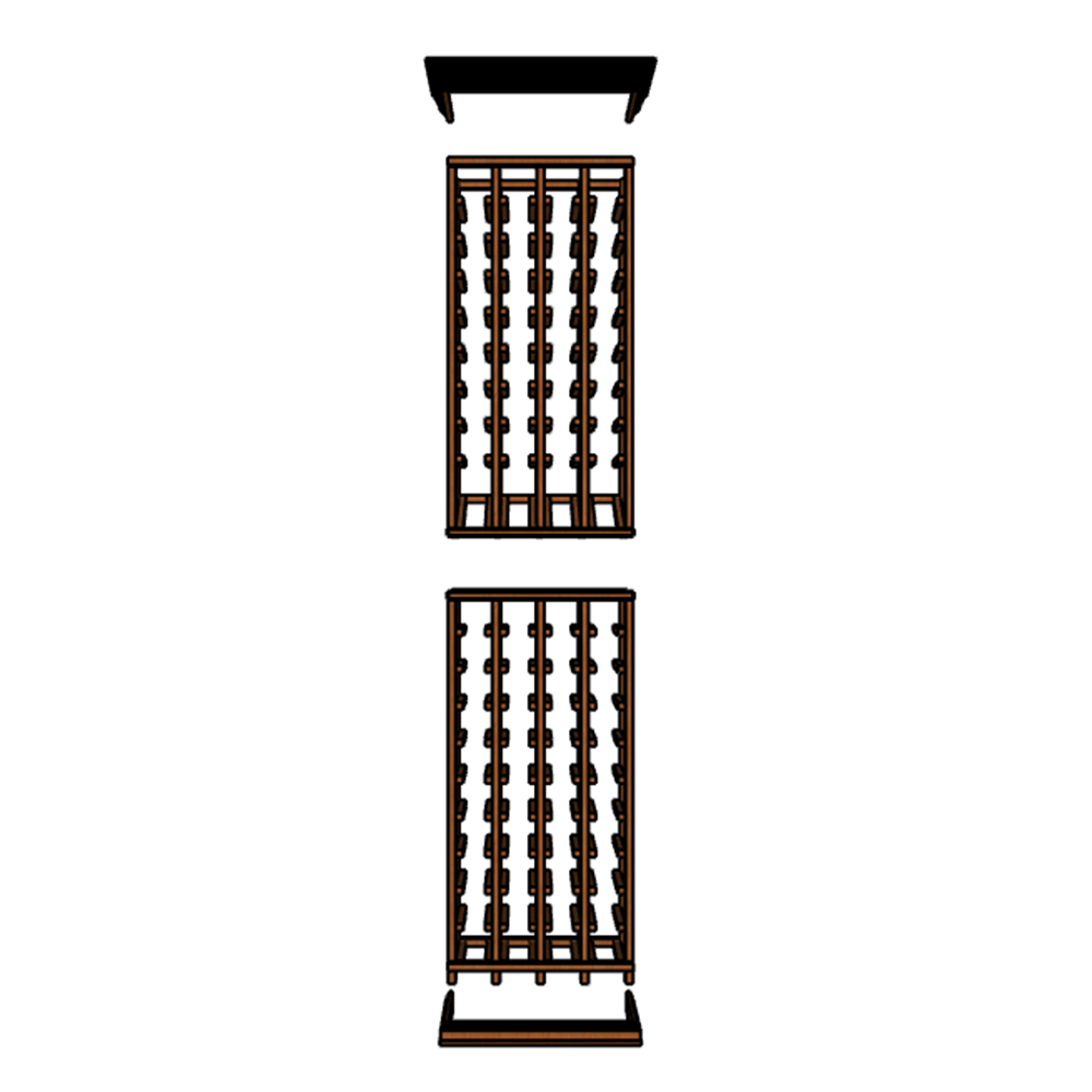 4 Column Wine Rack Kit With Display Row- Holds 76 Bottles – Wine Racks