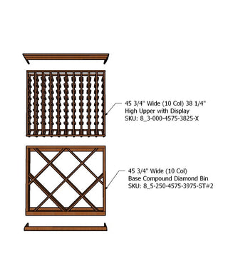 4 Foot RediCellar Wine Cellar Storage Solution- 220 Bottle Capacity Components