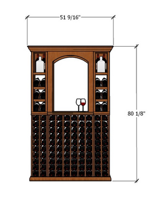 4 Foot RediCellar Wine Cellar Storage Solution- Measurements