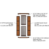 4 Foot RediCellar Wine Cellar Storage Solution- 120 Bottle Capacity Components