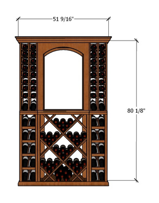 4 Foot RediCellar Wine Cellar Storage Solution- Measurements