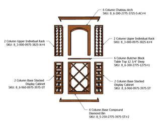 4 Foot RediCellar Wine Cellar Storage Solution- Components