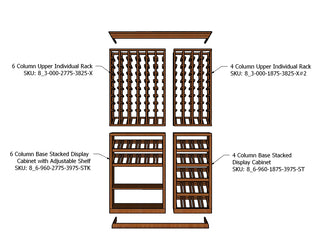 4 Foot RediCellar Wine Cellar Storage Solution- 140 Bottle Capacity Components