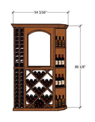 4 Foot RediCellar Wine Cellar Storage Solution- 148 Bottle Capacity Measurements