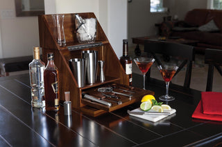 Madison Acacia Tabletop Bar Set