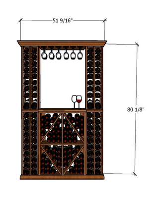 5 Foot RediCellar Wine Cellar Storage Solution- 148 Bottle Capacity Measurements