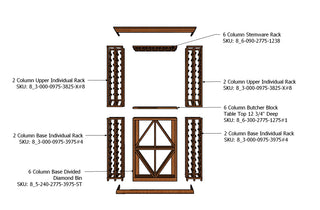 5 Foot RediCellar Wine Cellar Storage Solution- 148 Bottle Capacity Components