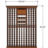 5 Foot RediCellar Wine Cellar Storage Solution- 204 Bottle Capacity Measurements