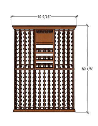 5 Foot RediCellar Wine Cellar Storage Solution- 204 Bottle Capacity Measurements