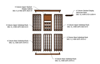 5 Foot RediCellar Wine Cellar Storage Solution- 204 Bottle Capacity Components