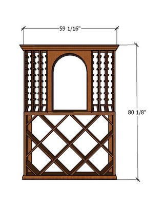 5 Foot RediCellar Wine Cellar Storage Solution- 210 Bottle Capacity Measurements