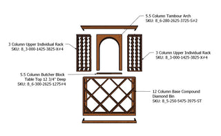 5 Foot RediCellar Wine Cellar Storage Solution- 210 Bottle Capacity Components