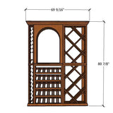 5 Foot RediCellar Wine Cellar Storage Solution- 178 Bottle Capacity Measurements