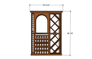 5 Foot RediCellar Wine Cellar Storage Solution- 178 Bottle Capacity Measurements