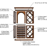 5 Foot RediCellar Wine Cellar Storage Solution- 178 Bottle Capacity Components