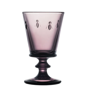 Aubergine Bee Wine Glass
