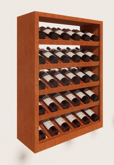 6 Column 30 Bottle Stacked Display Base Wine Rack