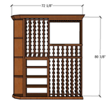 6 Foot RediCellar Wine Cellar Storage Solution- 216 Bottle Capacity Measurements