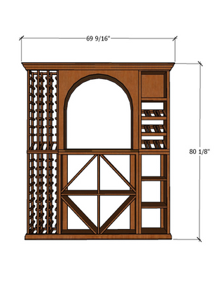 6 Foot RediCellar Wine Cellar Storage Solution- 198 Bottle Capacity Measurements