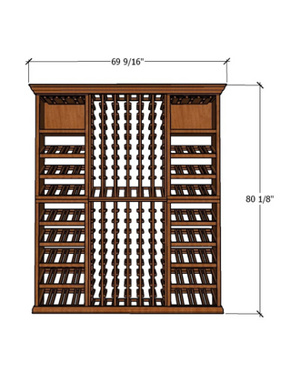 6 Foot RediCellar Wine Cellar Storage Solution- 208 Bottle Capacity Measurements