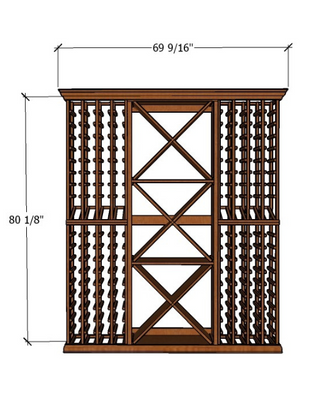 6 Foot RediCellar Wine Cellar Storage Solution- 284 Bottle Capacity Measurements